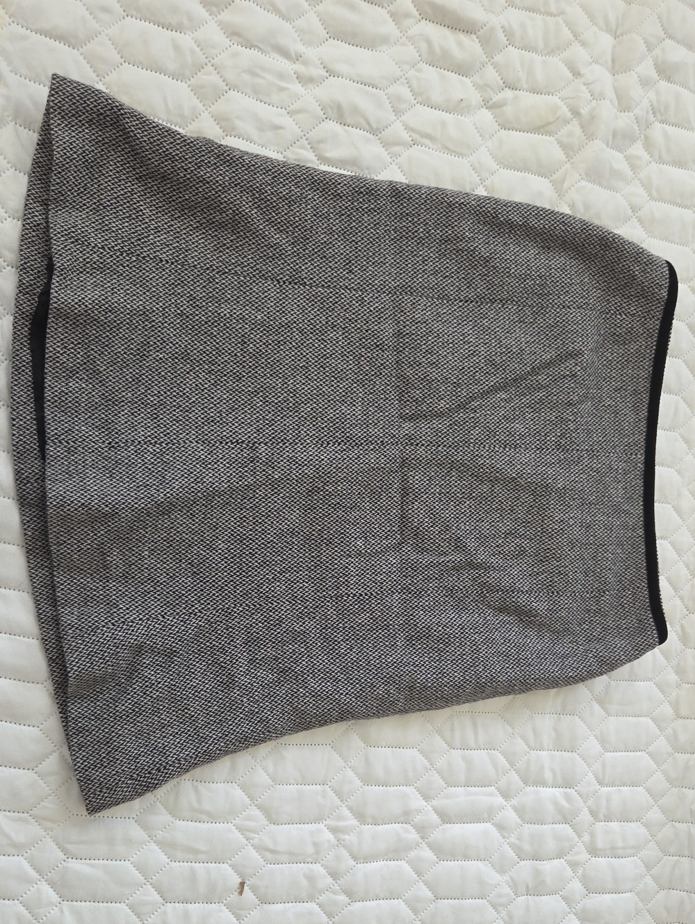 Petite Sophisticate Two-Tone Grey Textured Pencil Skirt